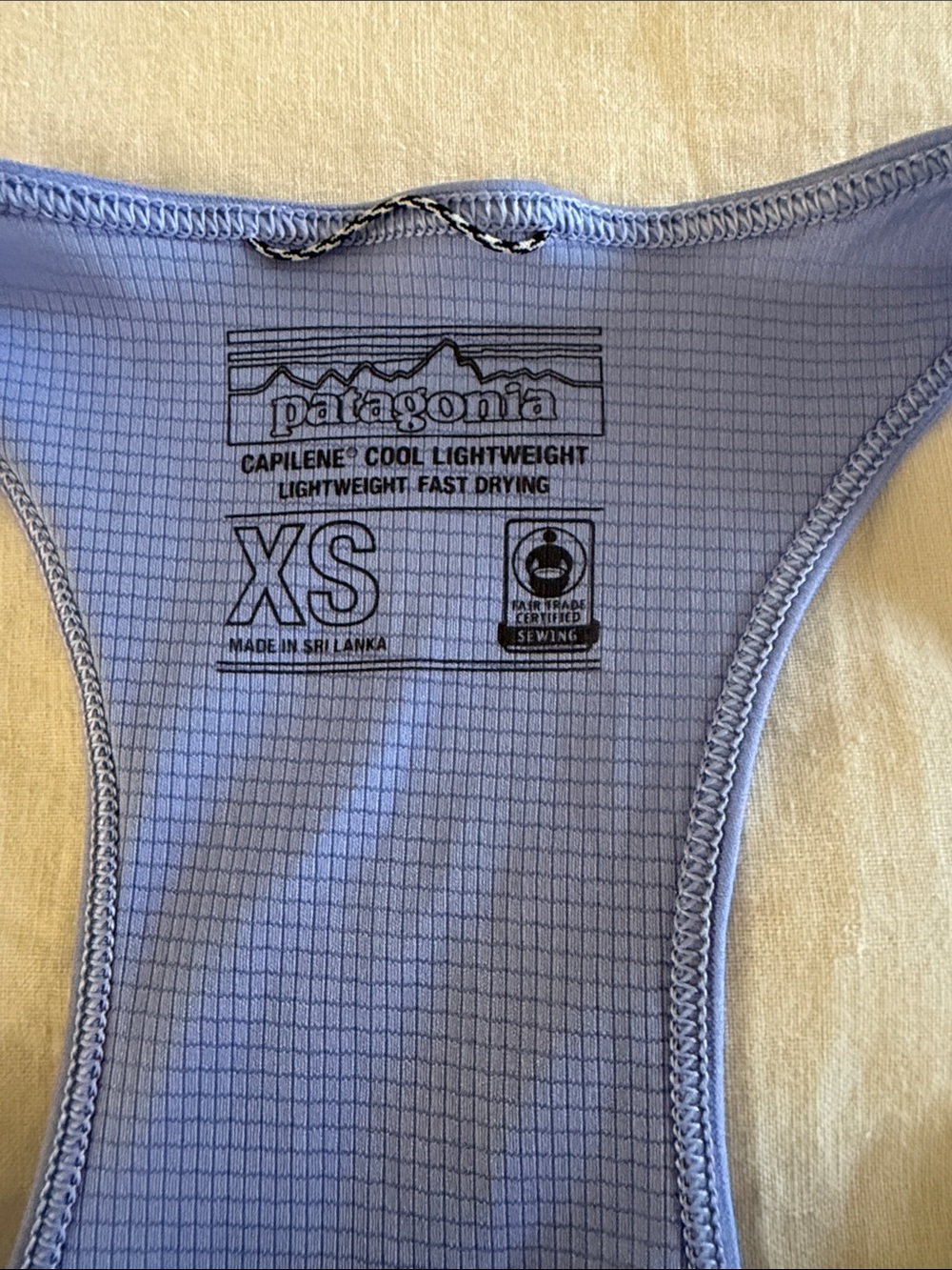 Patagonia Light Periwinkle Racerback Performance Tank - Picture 2 of 4